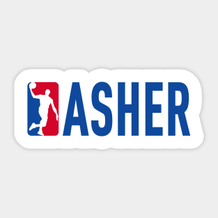 Asher NBA Basketball Custom Player Your Name T-Shirt Sticker